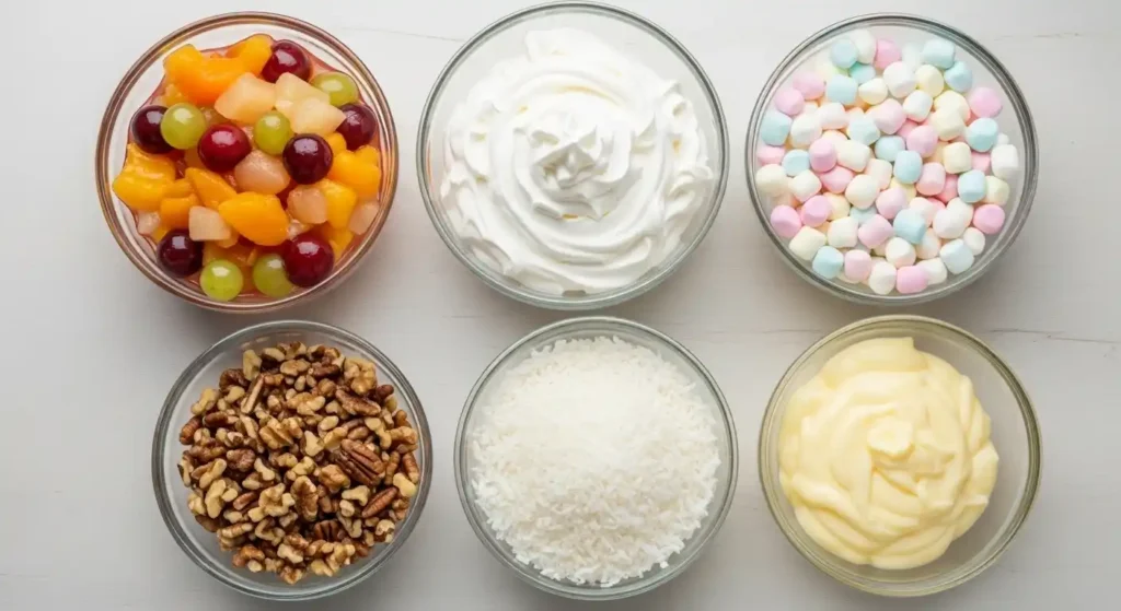 Fruit Cocktail Salad ingredients