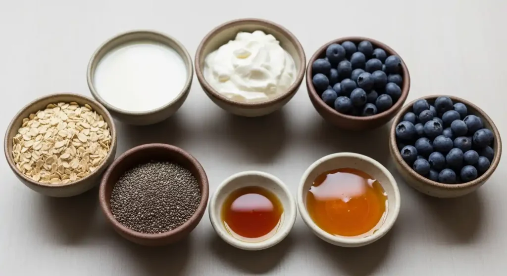 Blueberry Overnight Oats ingredients