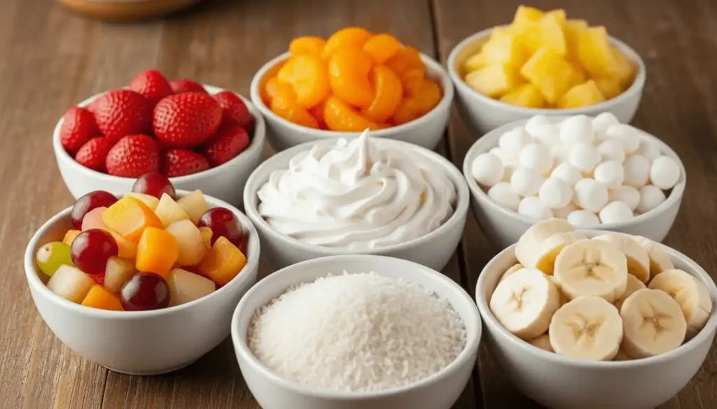 fruit fluff salad Ingredients