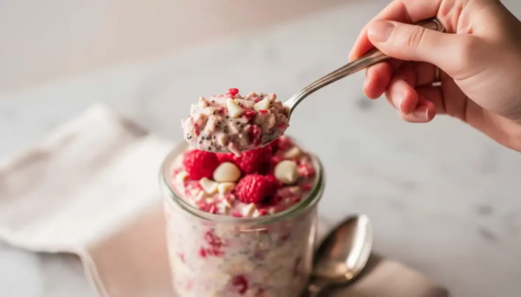 Raspberry Overnight Oats recipe