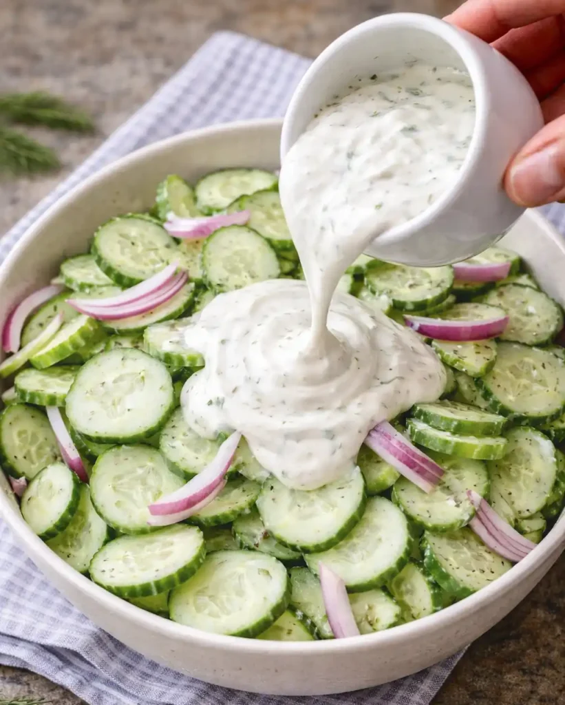 Creamy Cucumber Salad Recipe