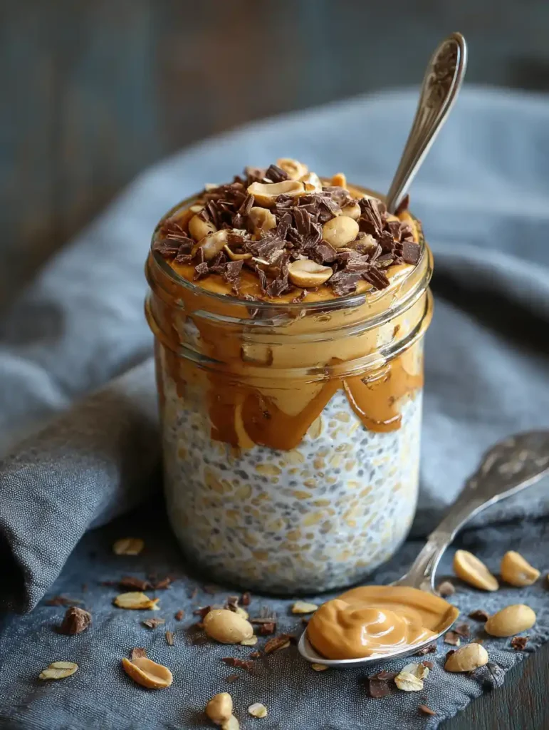 chocolate Peanut Butter Overnight Oats