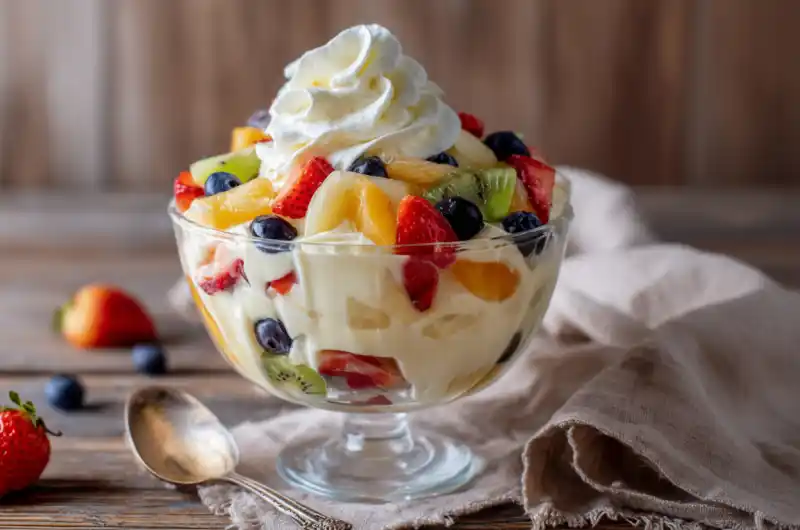 Fruit Salad with Vanilla Pudding