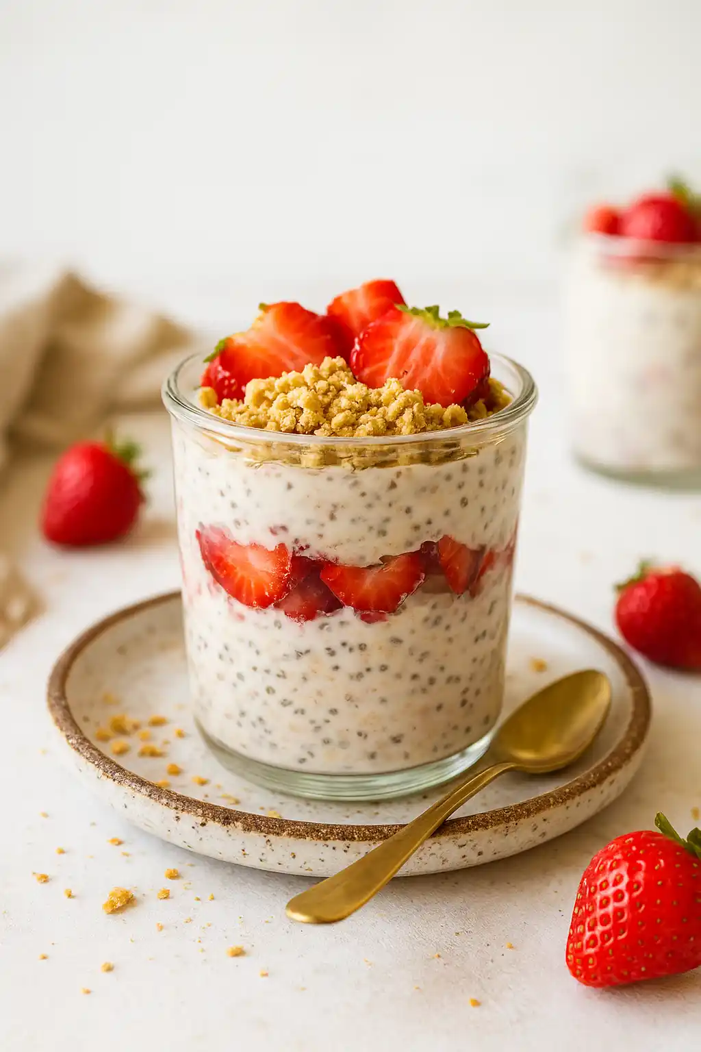 Strawberry Cheesecake Overnight Oats